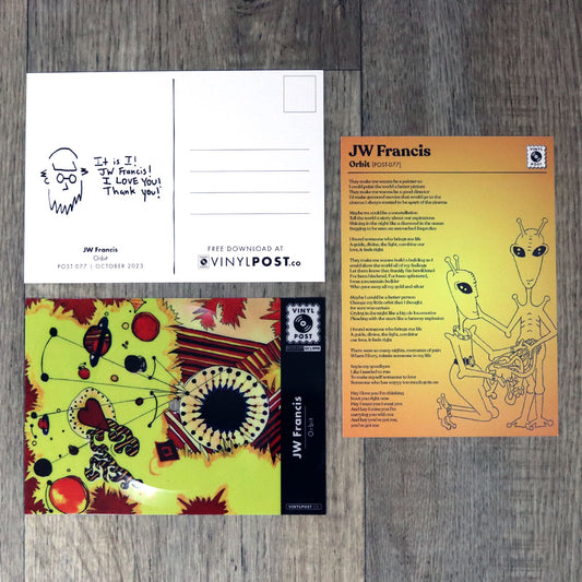 Vinyl Postcard of unreleased track 'Orbit'